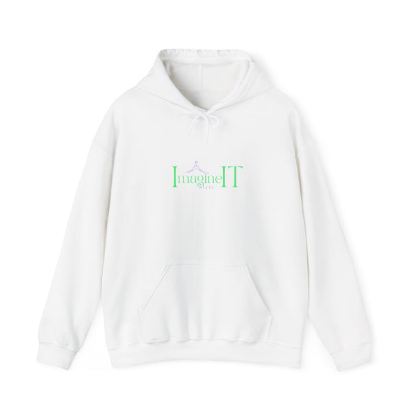 Imagine IT Hoodie — Minimal Mint Tech-Inspired Logo Pullover