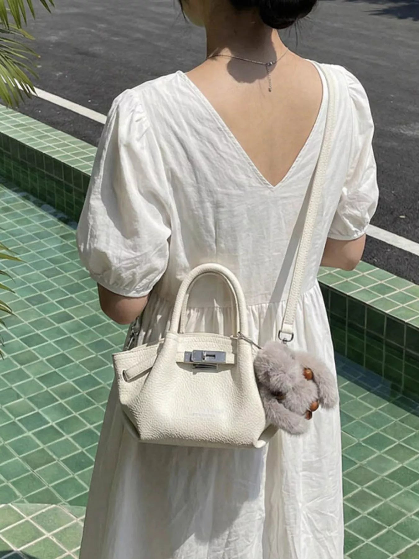 Top Handle Leather Crossbody Bag Stylish Handbag