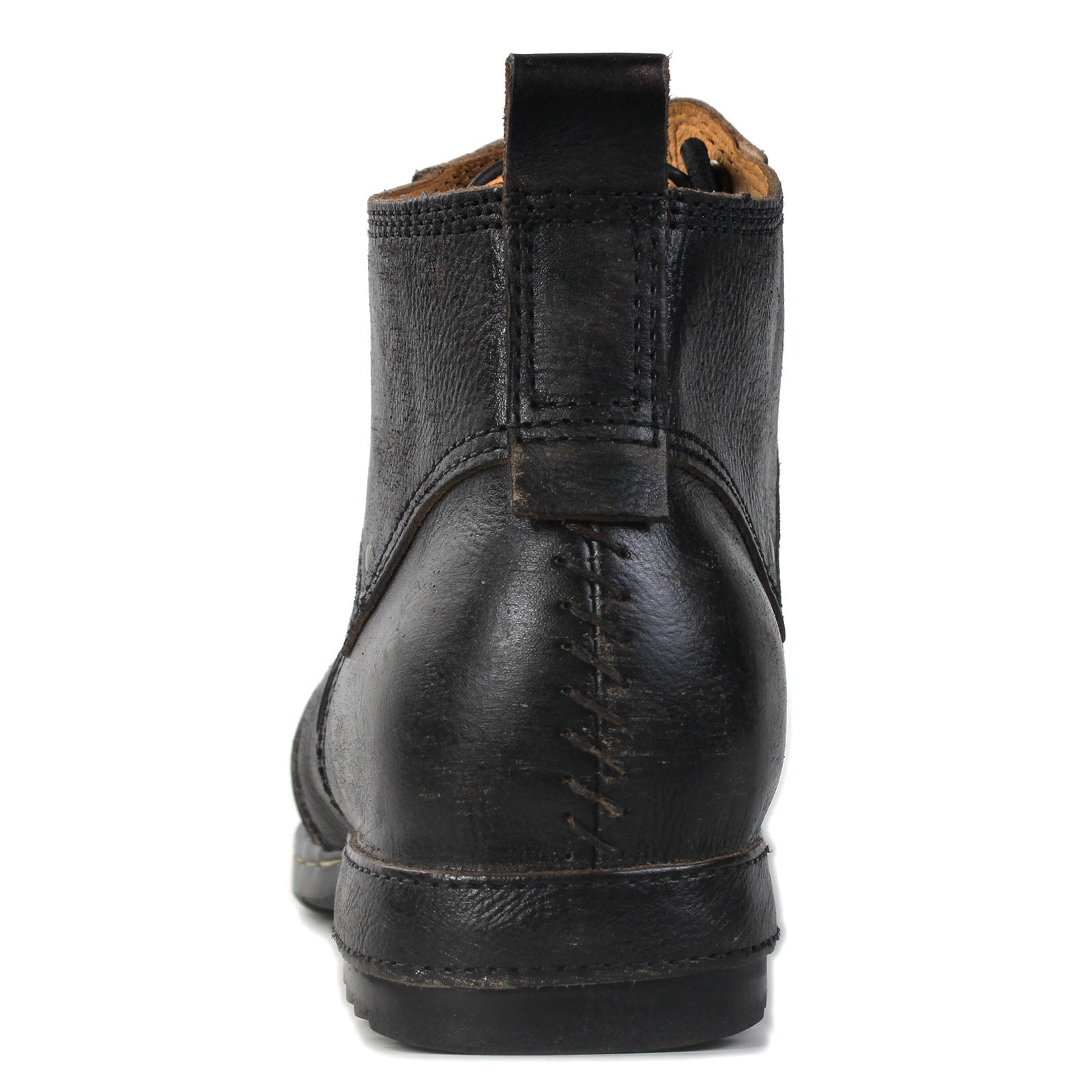 OSSTONE Moto Boots for Men Vintage Zipper-up Retro Leather Chukka Boots Distressed Rock n roll Bike Shoes Punk Boots OS-6015-3-E