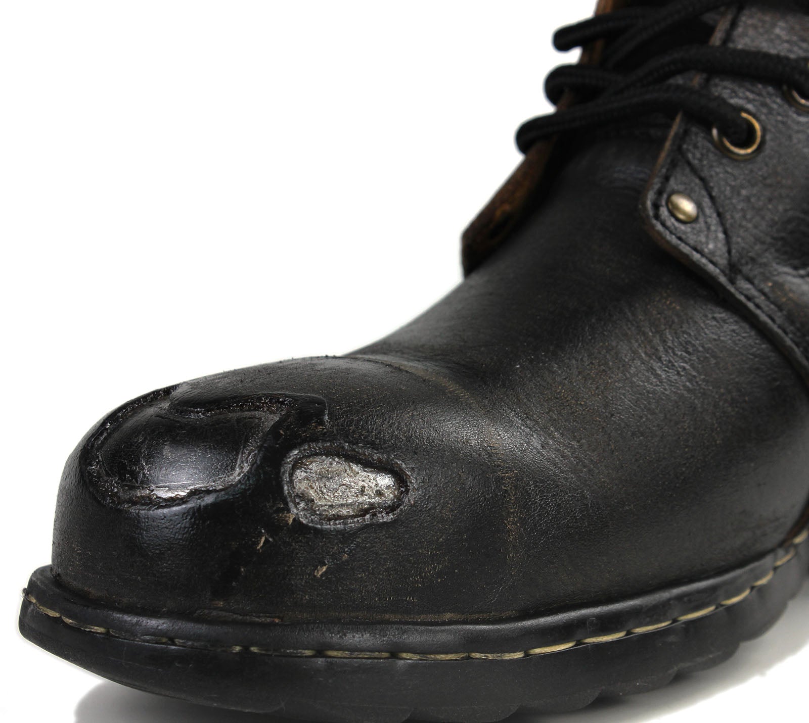 OSSTONE Moto Boots for Men Vintage Zipper-up Retro Leather Chukka Boots Distressed Rock n roll Bike Shoes Punk Boots OS-6015-3-E