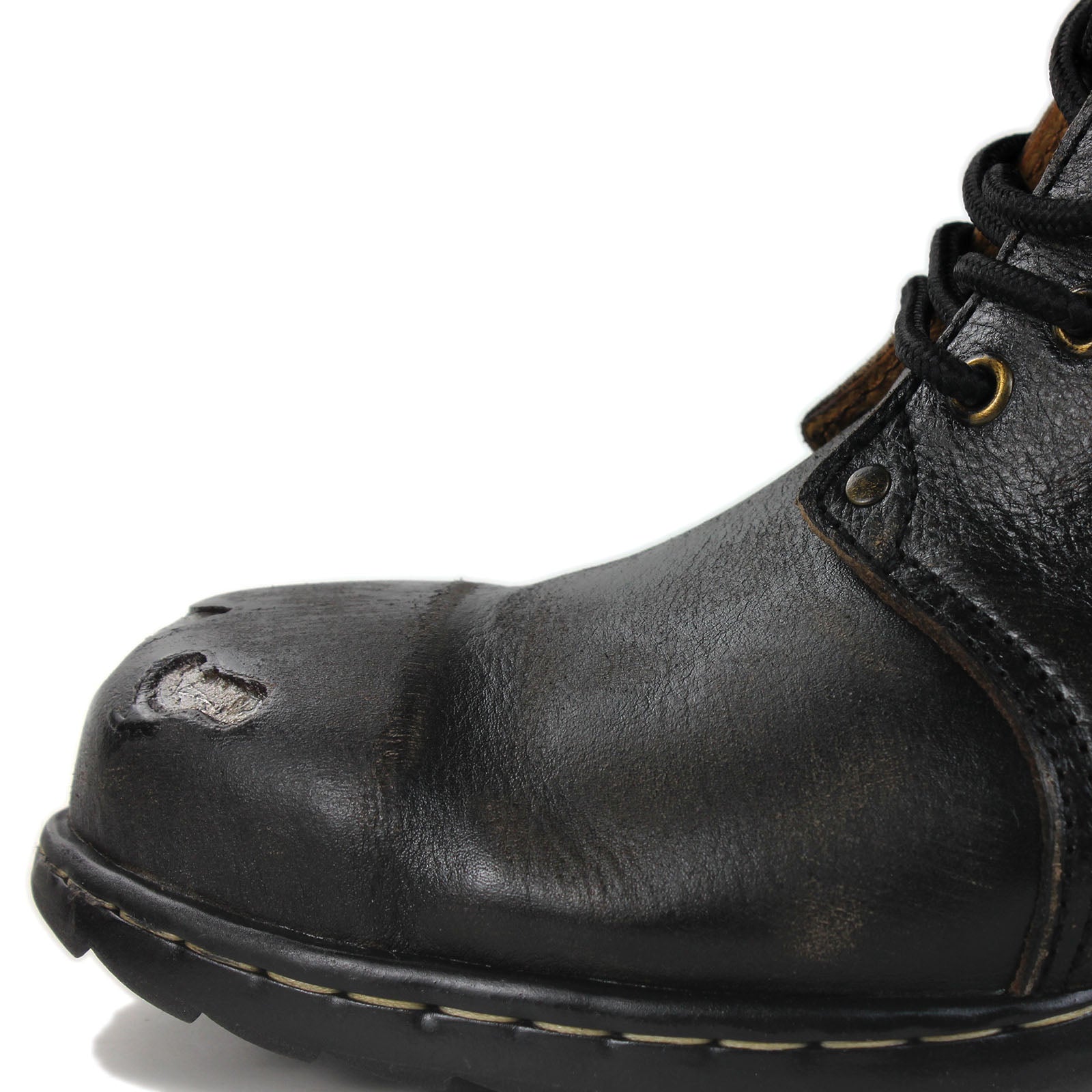 OSSTONE Moto Boots for Men Vintage Zipper-up Retro Leather Chukka Boots Distressed Rock n roll Bike Shoes Punk Boots OS-6015-3-E