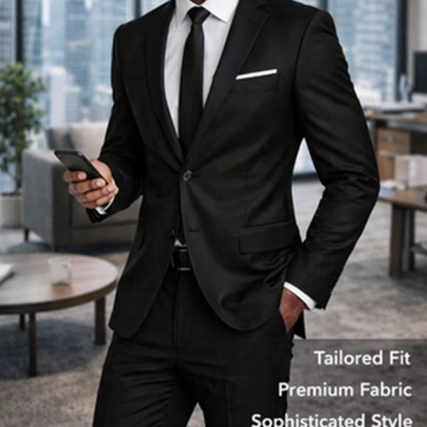 Men's Polyester Suit Formal Business Wear Set
