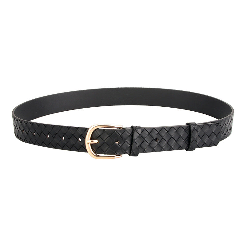 Women's Alloy Pin Buckle Woven Style Fashion Belt