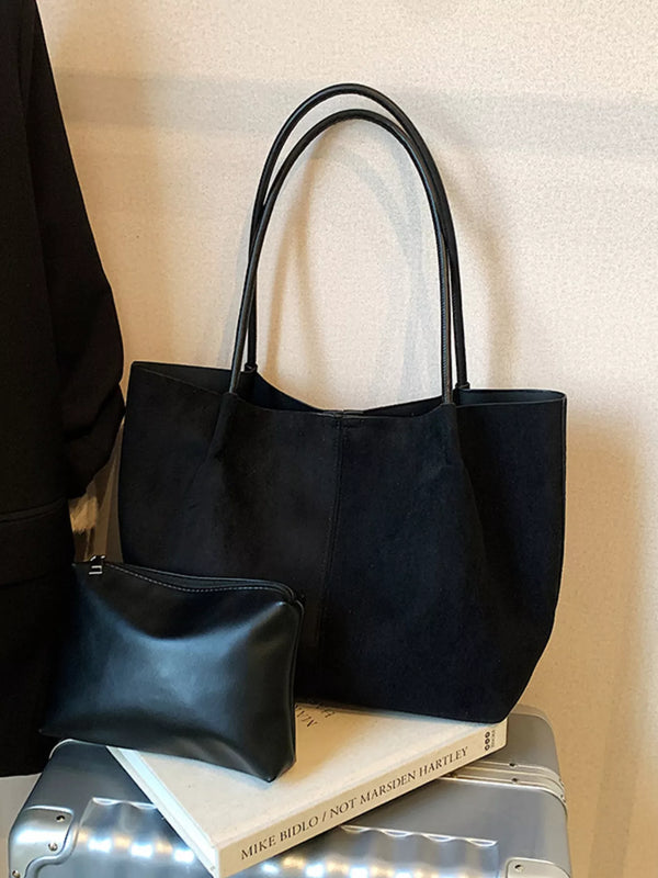 Solid Color Tote Bag Everyday Casual Handbag