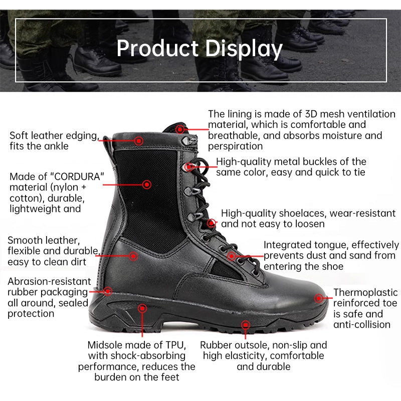 Men's Thermal Leather Tactical Boots