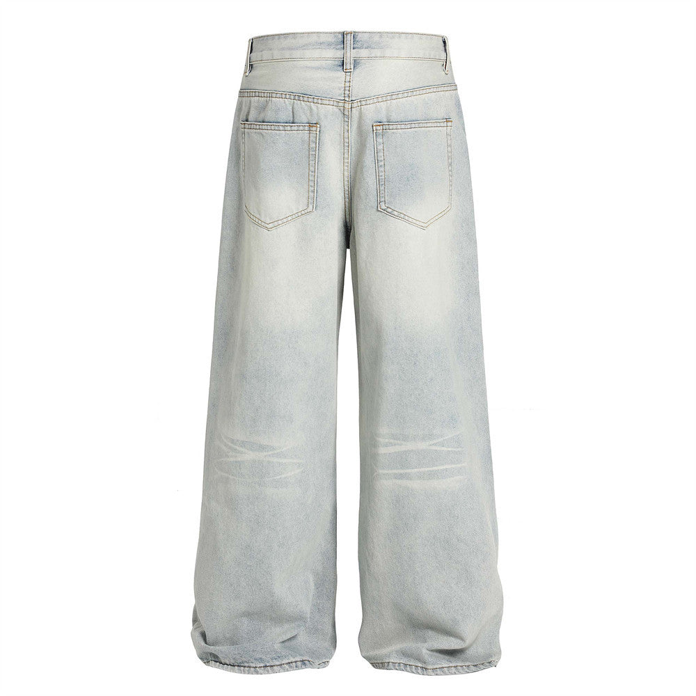 American Cleanfit Washed Denim Long Pants Casual