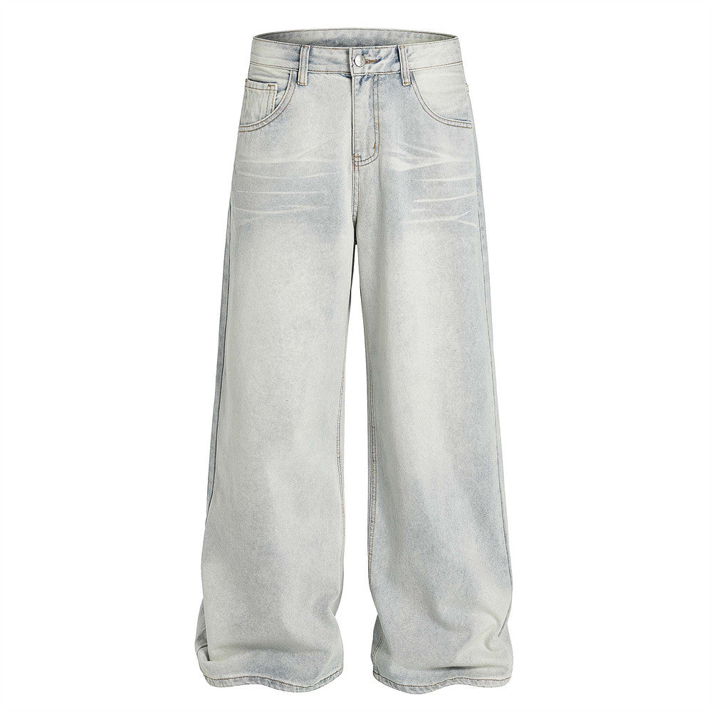 American Cleanfit Washed Denim Long Pants Casual
