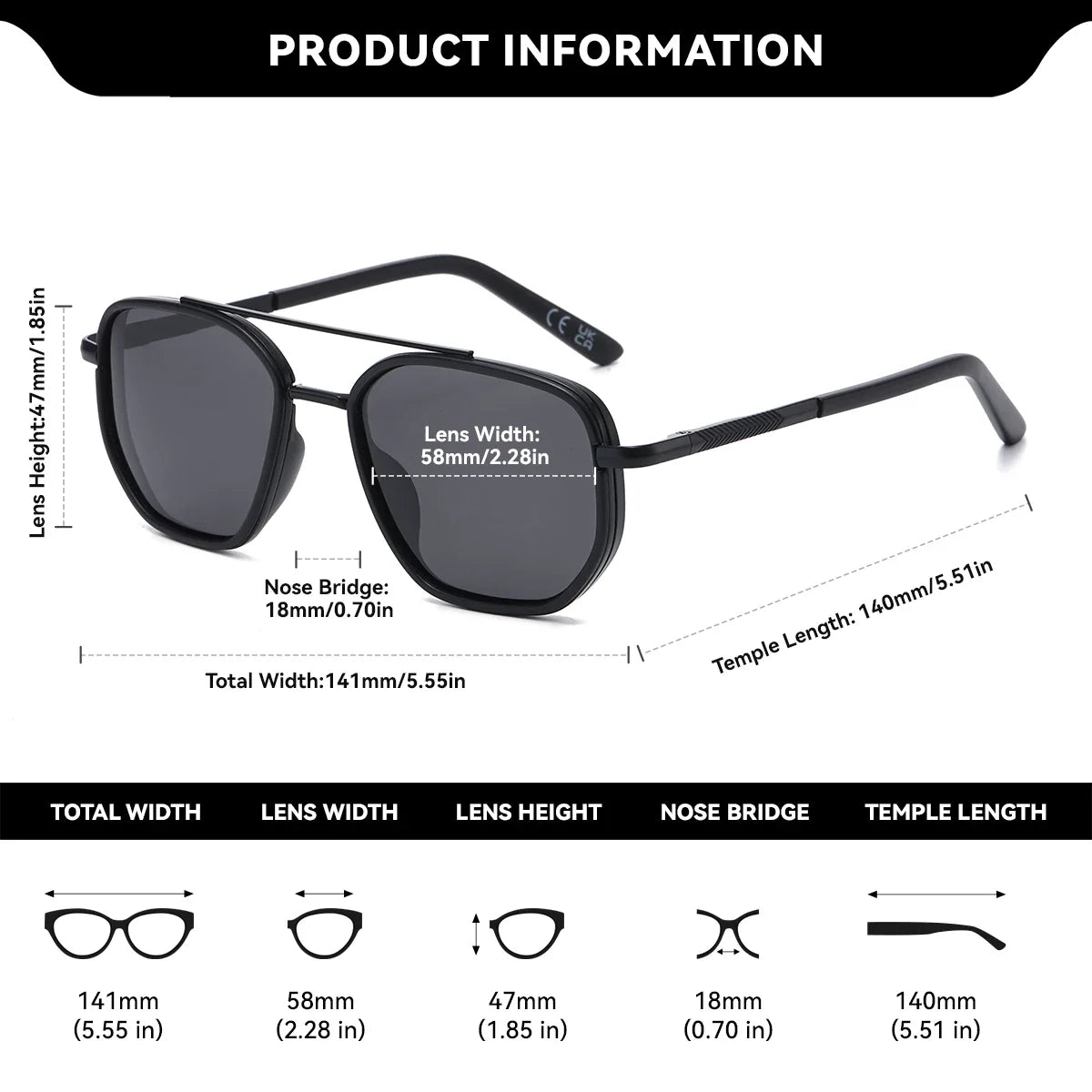 Polygon Polarized Sunglasses UV400 TAC Lens