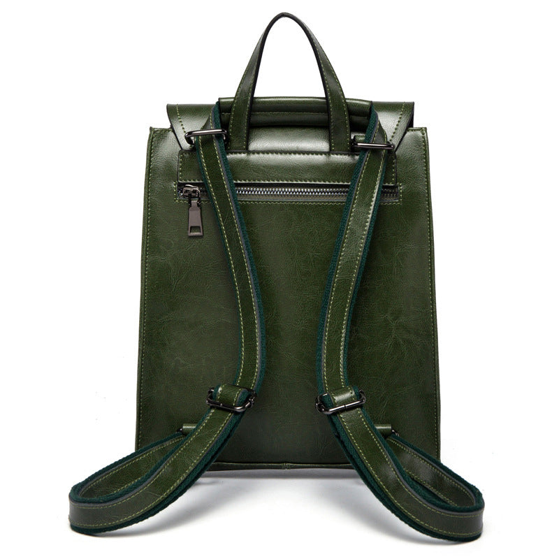 Top Grain Leather Backpack Women City Backpack Natural Cowhide Leather Travel Backpack Stylish Shoulder Bag Christmas Gift SX2612-1