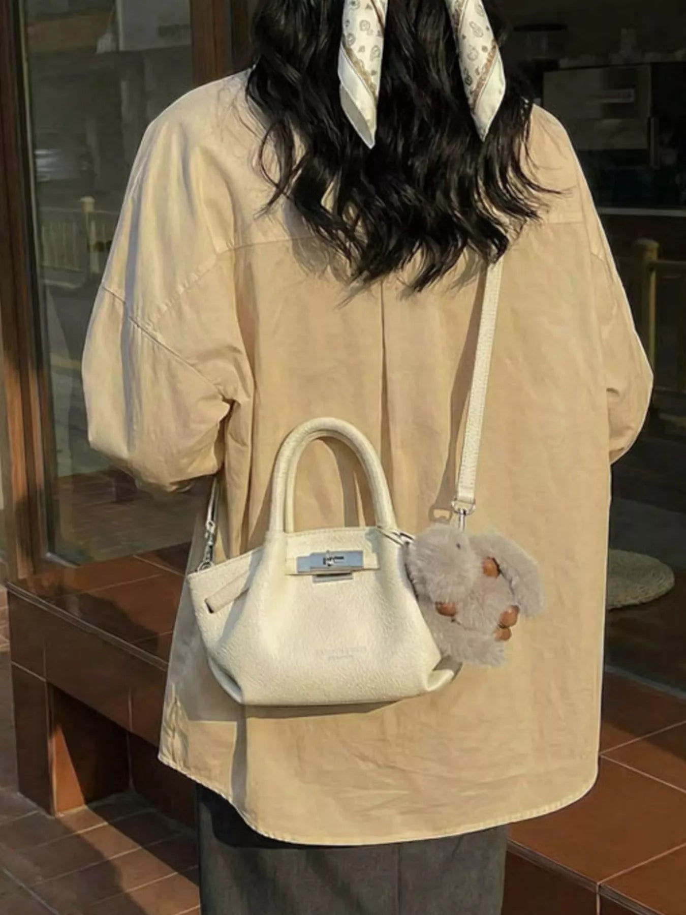 Top Handle Leather Crossbody Bag Stylish Handbag