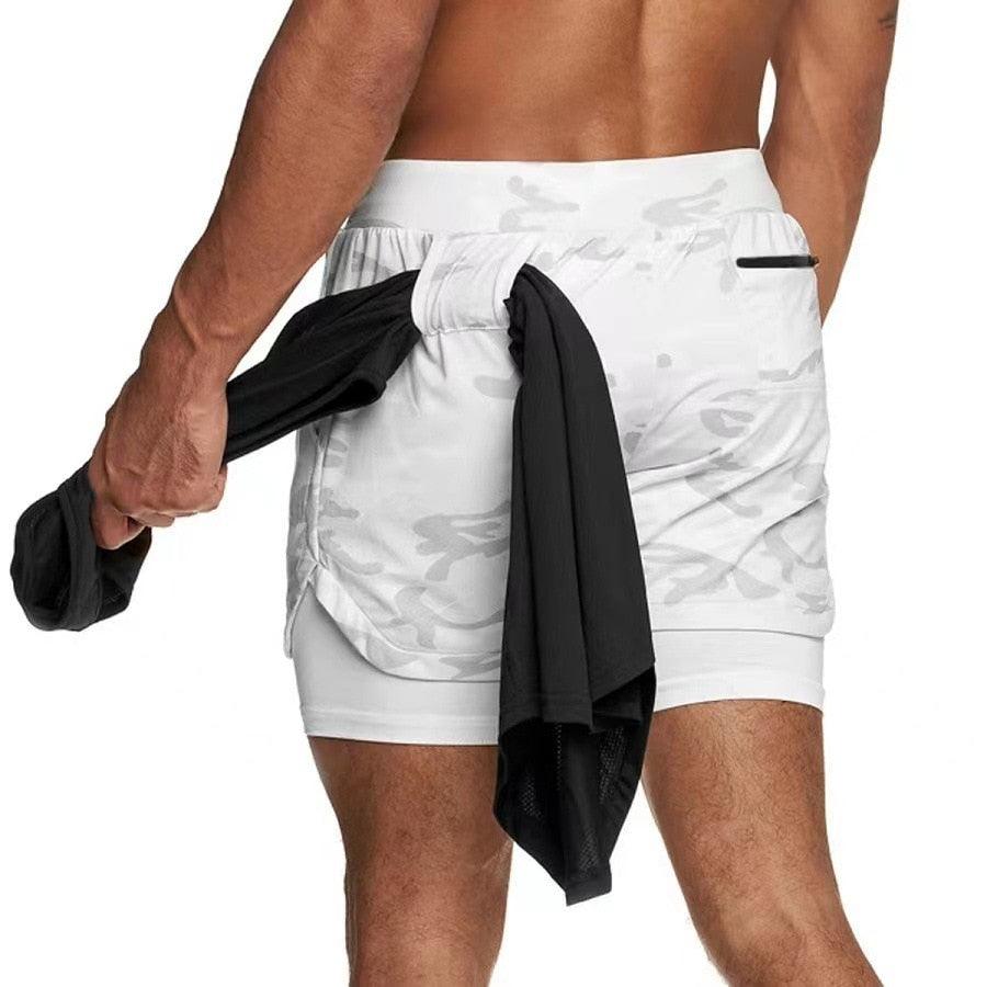 Men's Quick Dry Camo Running Shorts Athletic