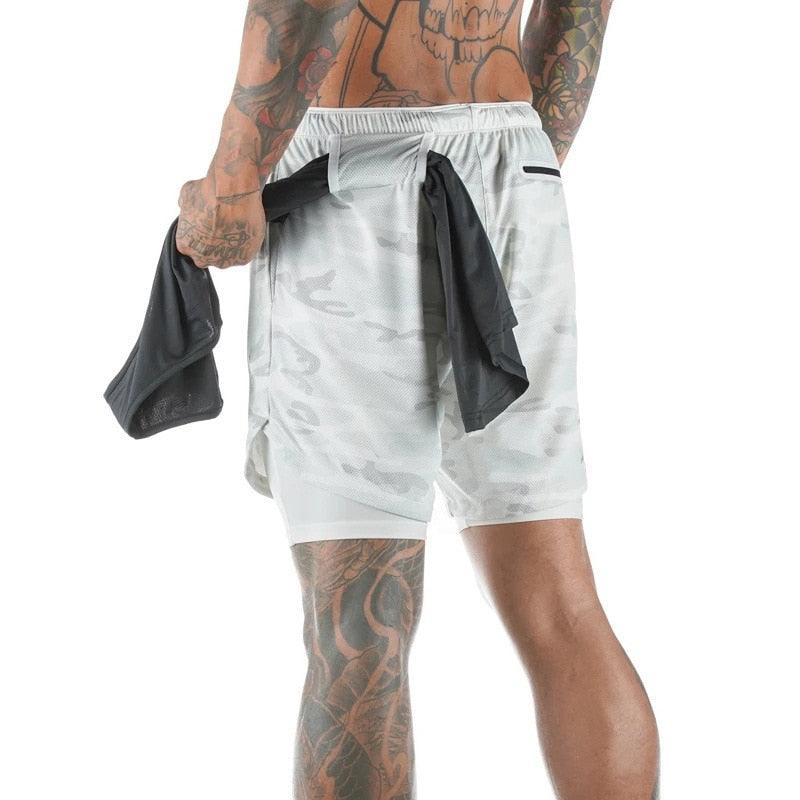 Men's Quick Dry Camo Running Shorts Athletic