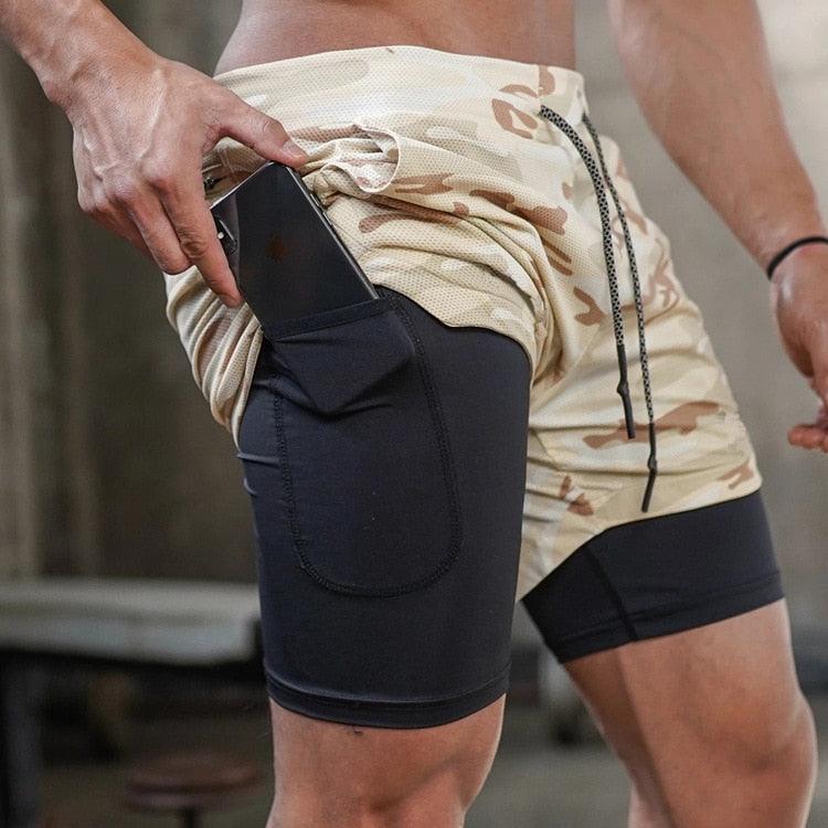 Men's Quick Dry Camo Running Shorts Athletic