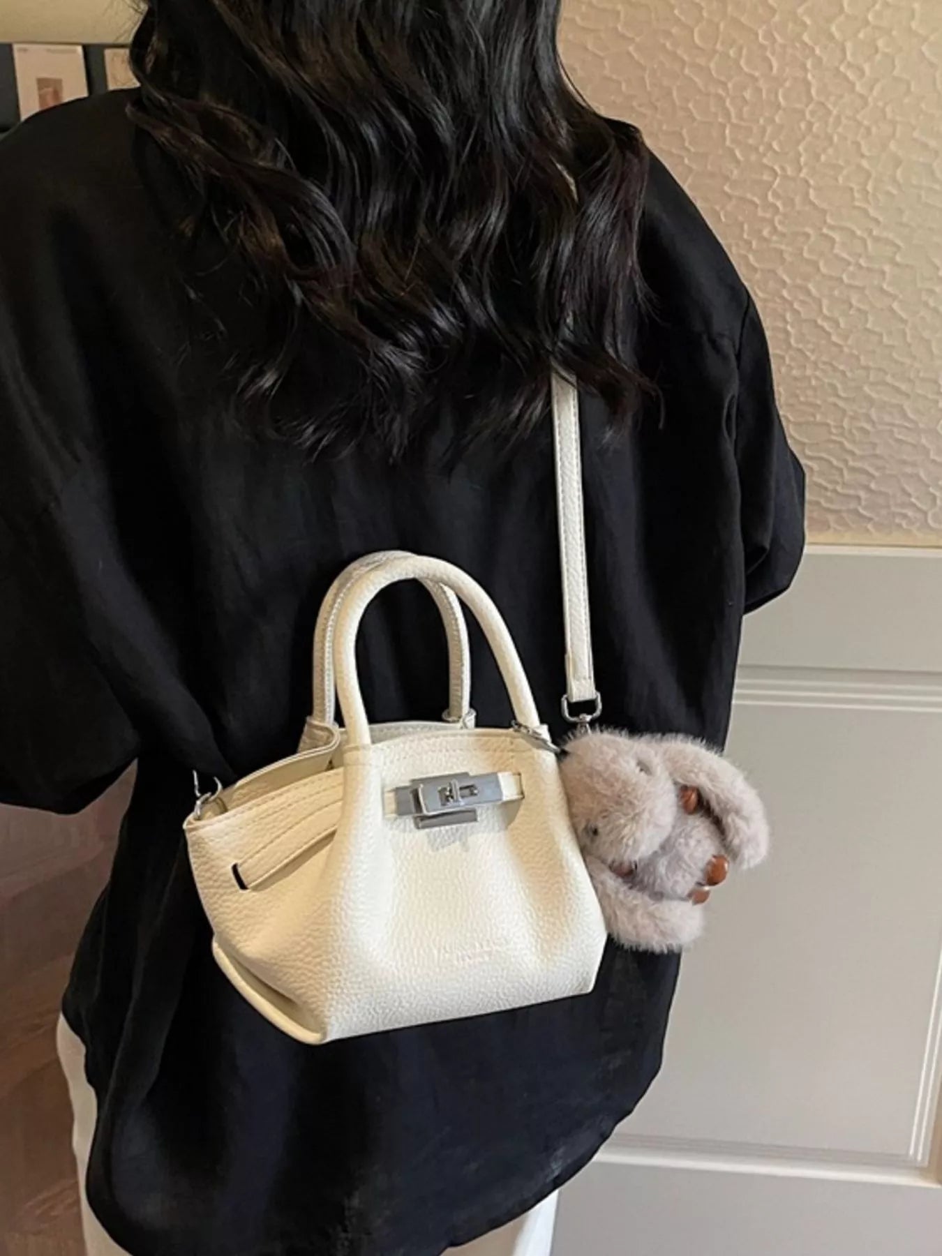 Top Handle Leather Crossbody Bag Stylish Handbag