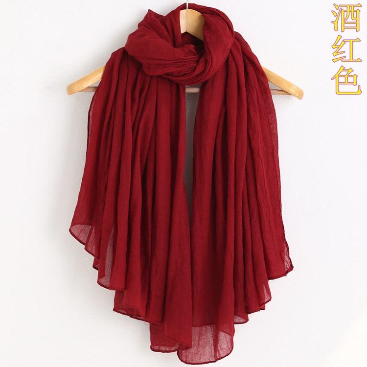 Women's Soft Cotton Viscose Lightweight Elegant Hijab Scarf