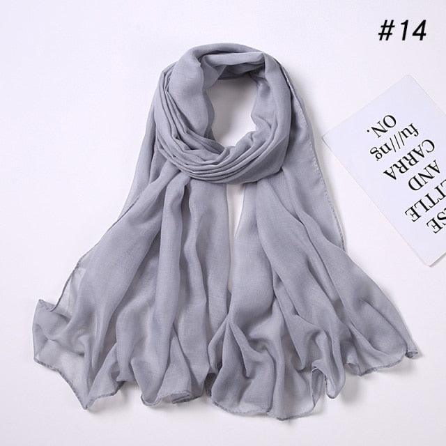 Women's Soft Cotton Viscose Lightweight Elegant Hijab Scarf