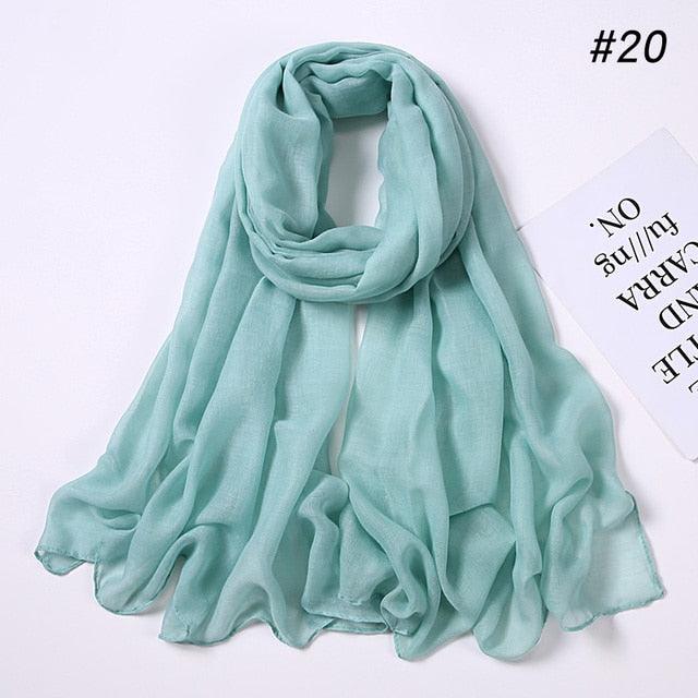 Women's Soft Cotton Viscose Lightweight Elegant Hijab Scarf