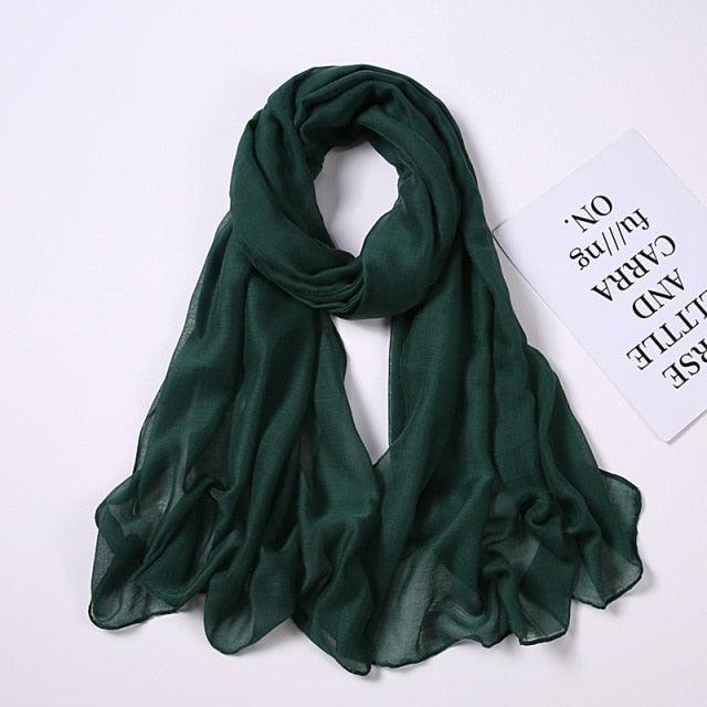 Women's Soft Cotton Viscose Lightweight Elegant Hijab Scarf