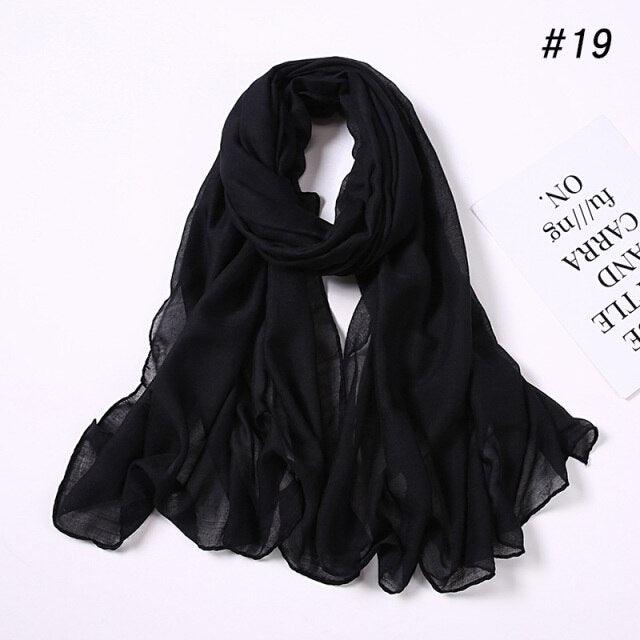 Women's Soft Cotton Viscose Lightweight Elegant Hijab Scarf