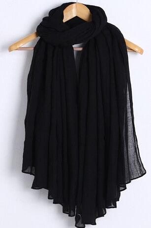 Women's Soft Cotton Viscose Lightweight Elegant Hijab Scarf