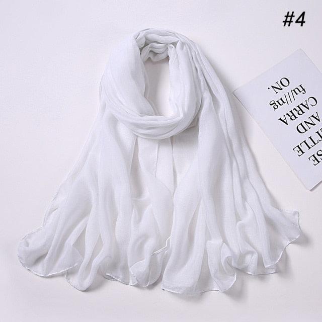 Women's Soft Cotton Viscose Lightweight Elegant Hijab Scarf