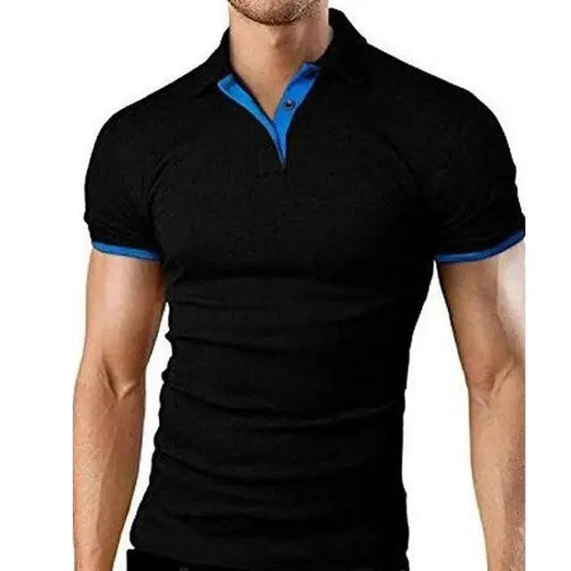 Men's Short Sleeve Polo Shirt Casual Cotton