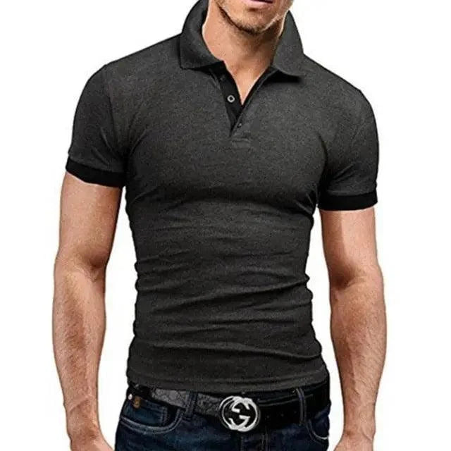 Men's Short Sleeve Polo Shirt Casual Cotton