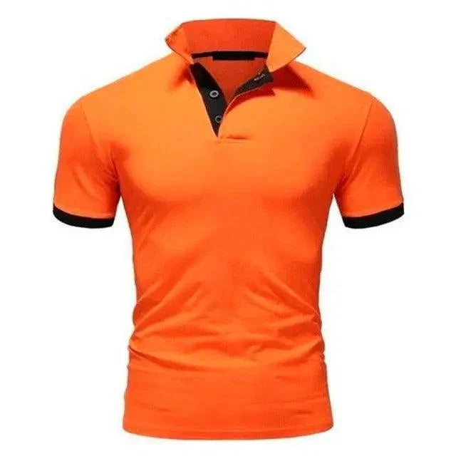 Men's Short Sleeve Polo Shirt Casual Cotton