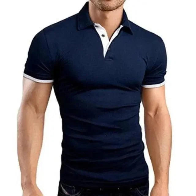 Men's Short Sleeve Polo Shirt Casual Cotton