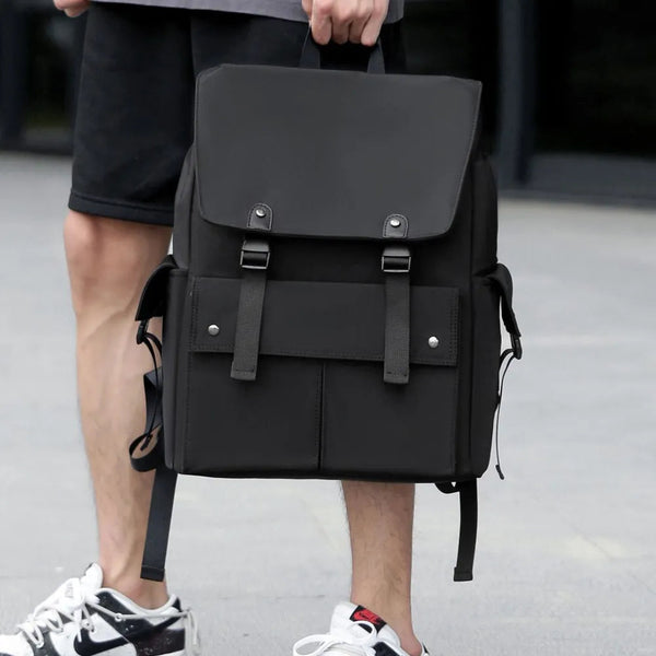 PU Leather Multi Pocket Adjustable Strap Backpack