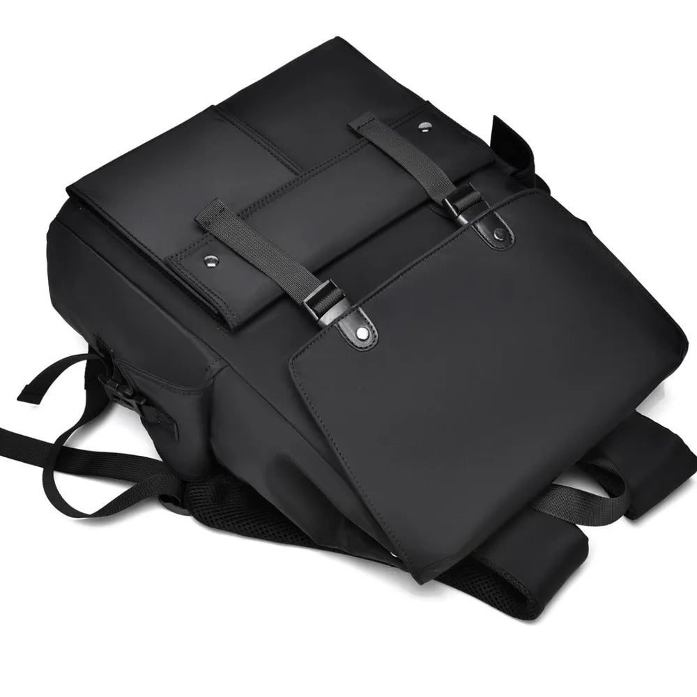 PU Leather Multi Pocket Adjustable Strap Backpack